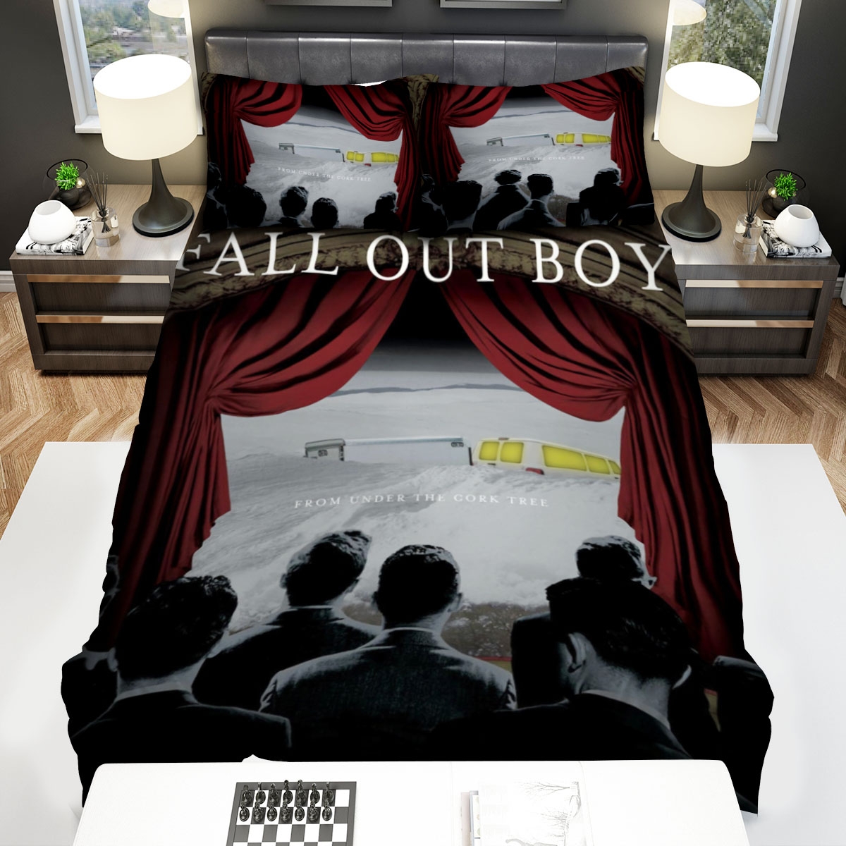 Fall Out Boy From Under The Cork Tree Cover Album Bed Sheets Spread Duvet Cover Bedding Set - Unique Anime Apparel for Fans