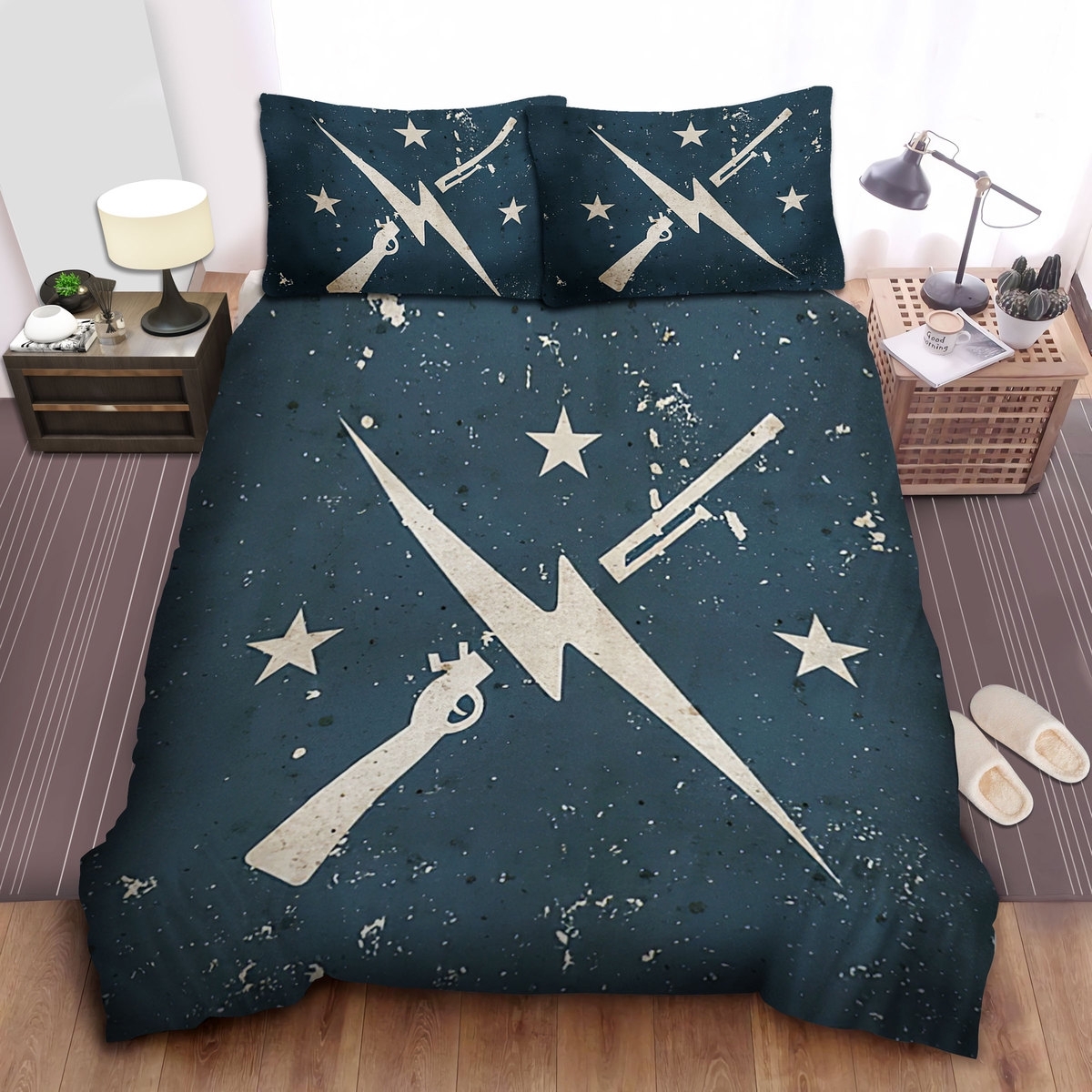 Fallout Guns And Bolt Bed Sheets Spread Duvet Cover Bedding Set - Unique Anime Apparel for Fans
