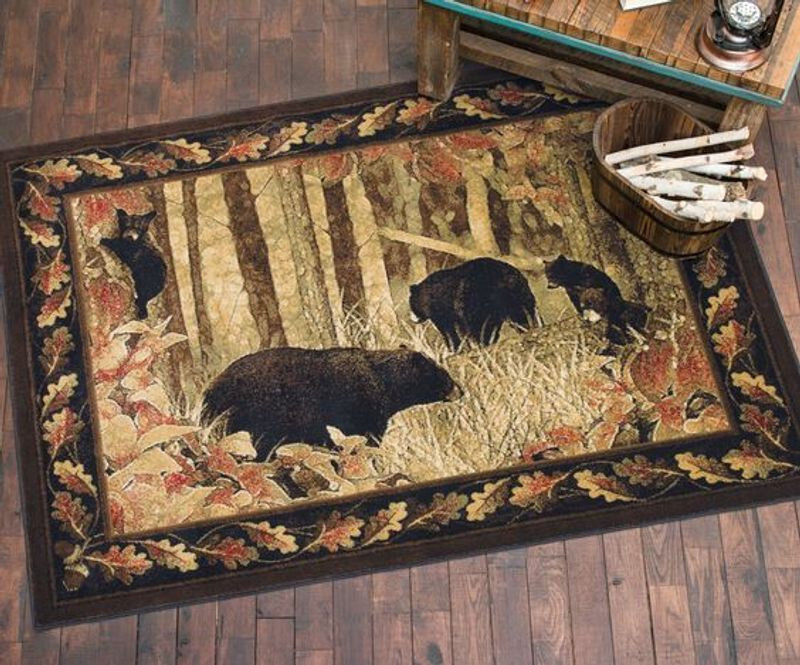 Family Bear Rectangle Rectangle Rug Decor Area Rugs For Living Room Bedroom Kitchen Rugs Home Carpet Flooring TTG013318