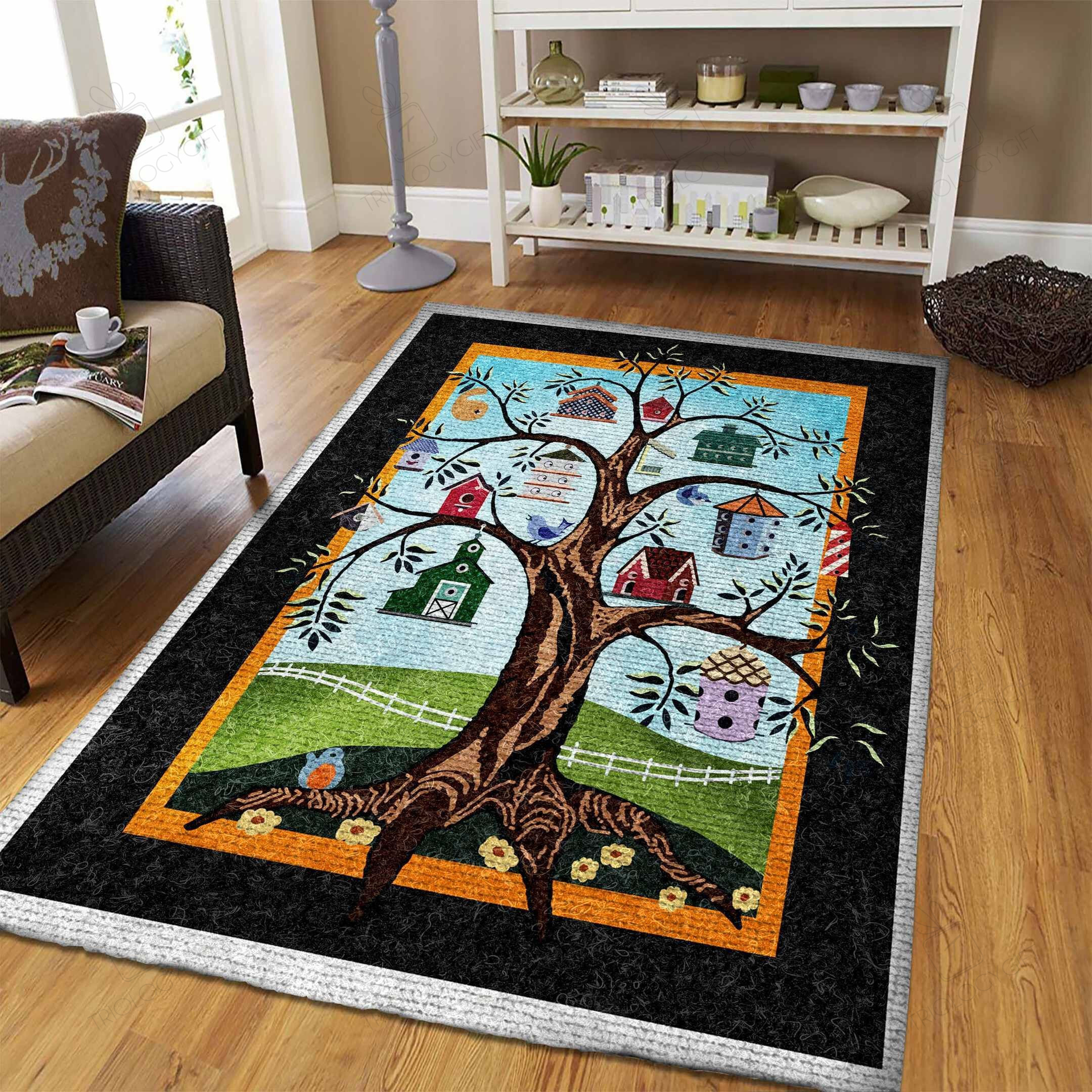 Family Tree Hz79438 Rectangle Rug Decor Area Rugs For Living Room Bedroom Kitchen Rugs Home Carpet Flooring TTG013327