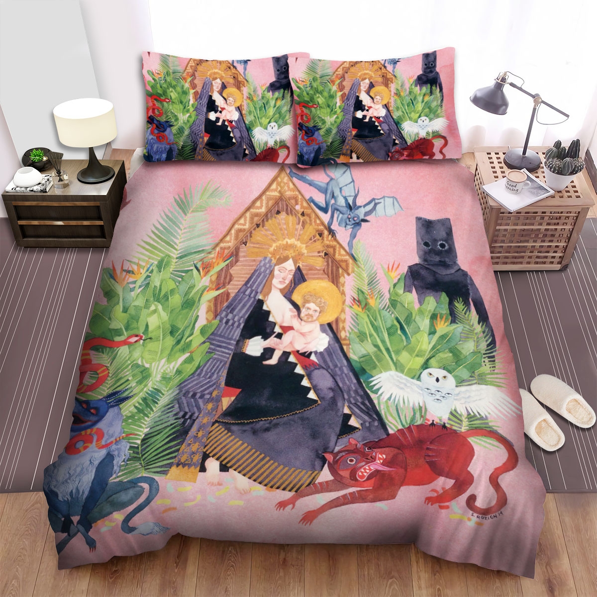 Father John Misty I Love You Honeybear Album Music Bed Sheets Spread Duvet Cover Bedding Set - Unique Anime Apparel for Fans