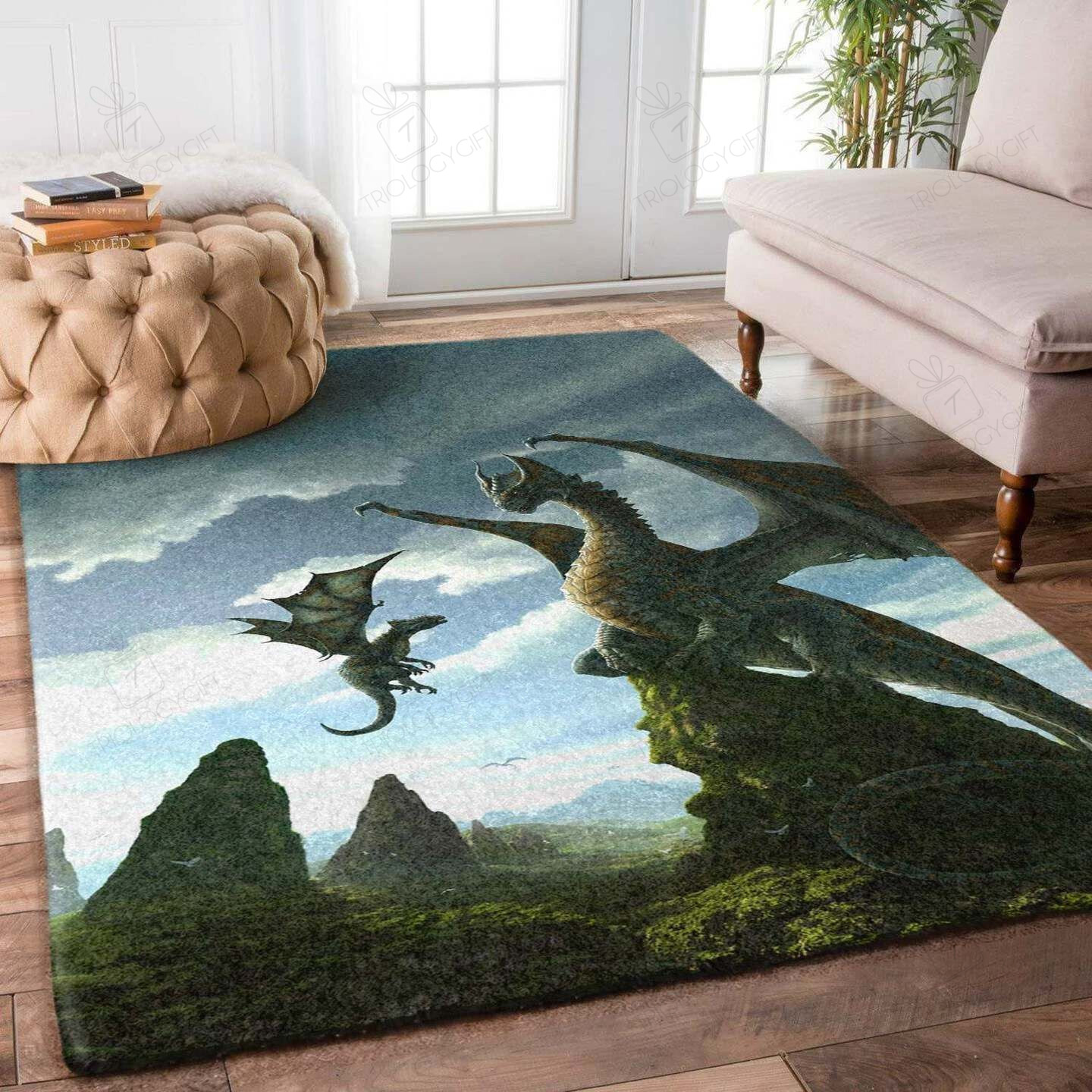 Felacia Dragon Rectangle Rug Decor Area Rugs For Living Room Bedroom Kitchen Rugs Home Carpet Flooring TTG013403
