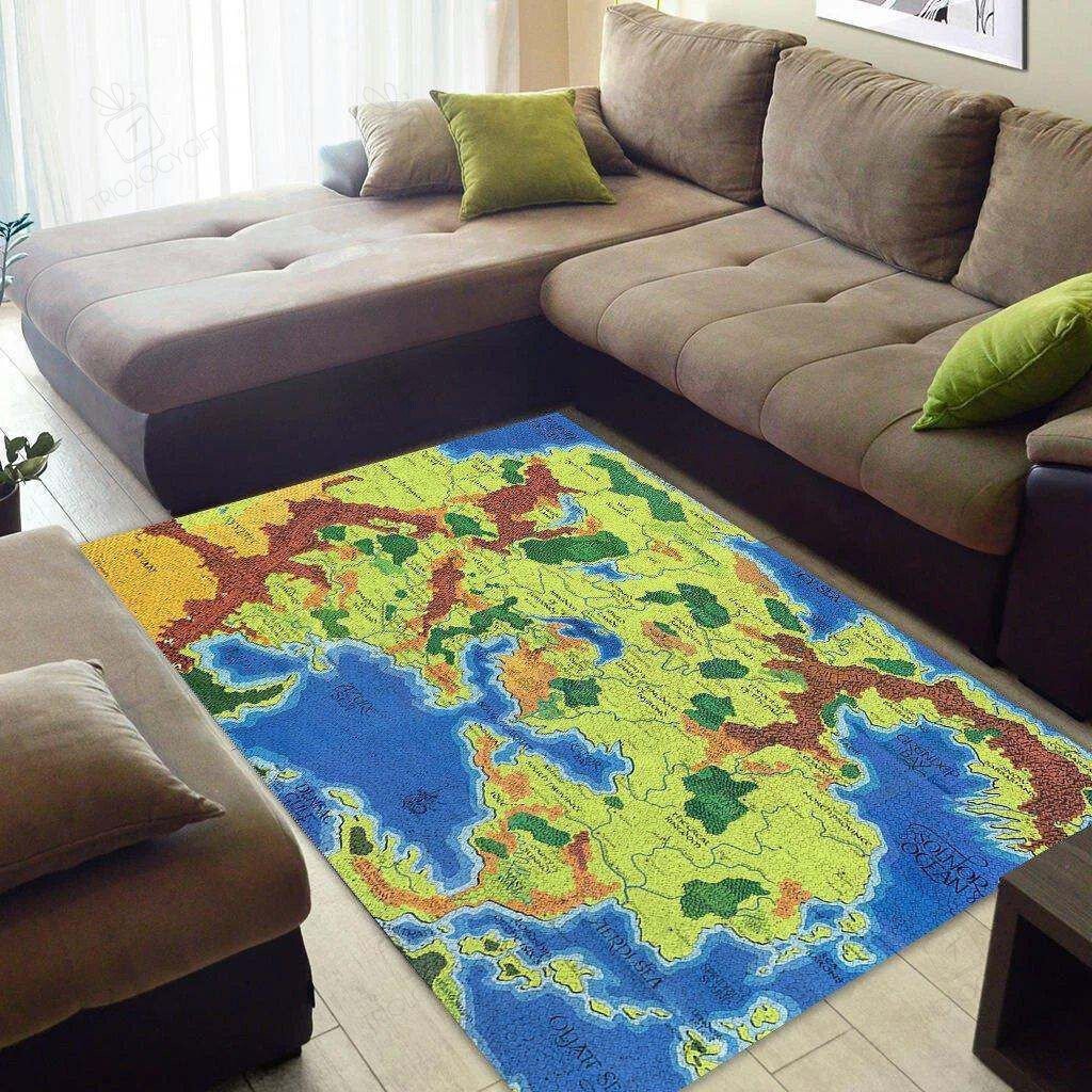 Felacia Dungeons & Dragons Greyhawk Maps Rectangle Rug Decor Area Rugs For Living Room Bedroom Kitchen Rugs Home Carpet Flooring TTG013415