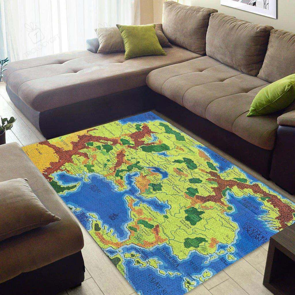 Felacia Dungeons & Dragons Greyhawk Maps Rectangle Rug Decor Area Rugs For Living Room Bedroom Kitchen Rugs Home Carpet Flooring TTG013415