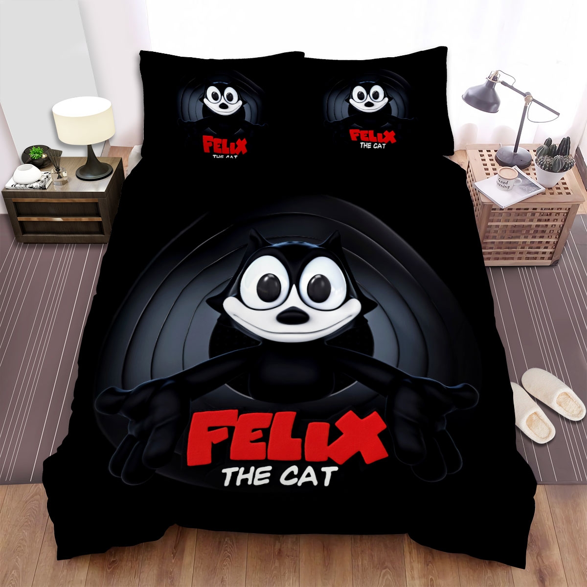 Felix The Cat The Movie 3d Poster Bed Sheets Spread Comforter Duvet Cover Bedding Set - Unique Anime Apparel for Fans