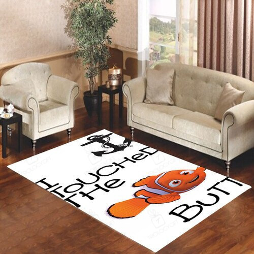 Finding Nemo I Touched The Butt Quote Rectangle Rug Decor Area Rugs For Living Room Bedroom Kitchen Rugs Home Carpet Flooring TTG013517