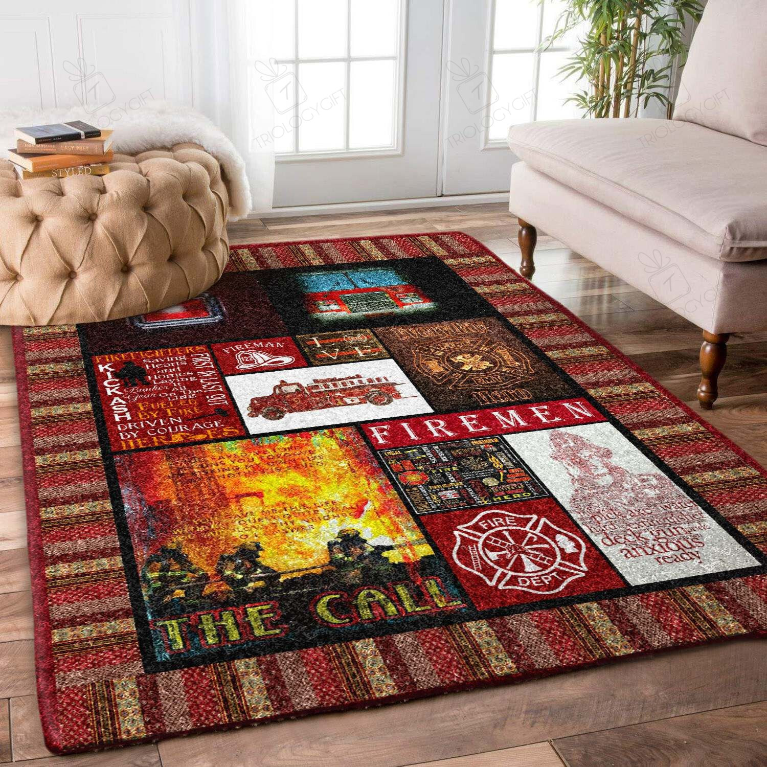 Firefighter Iz35828 Rectangle Rug Decor Area Rugs For Living Room Bedroom Kitchen Rugs Home Carpet Flooring TTG013534