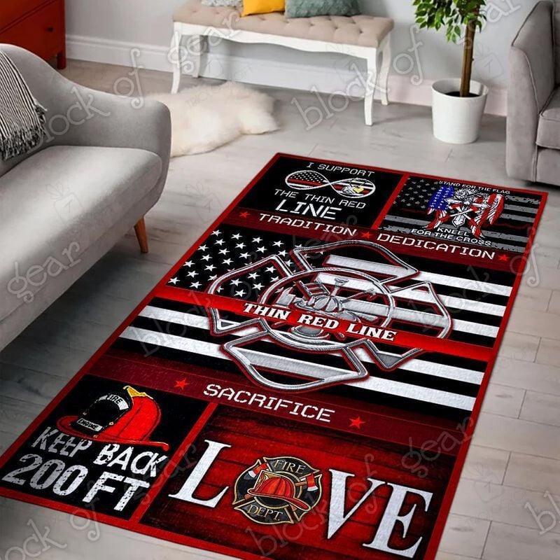Firefighter Rectangle Rug Decor Area Rugs For Living Room Bedroom Kitchen Rugs Home Carpet Flooring TTG013535
