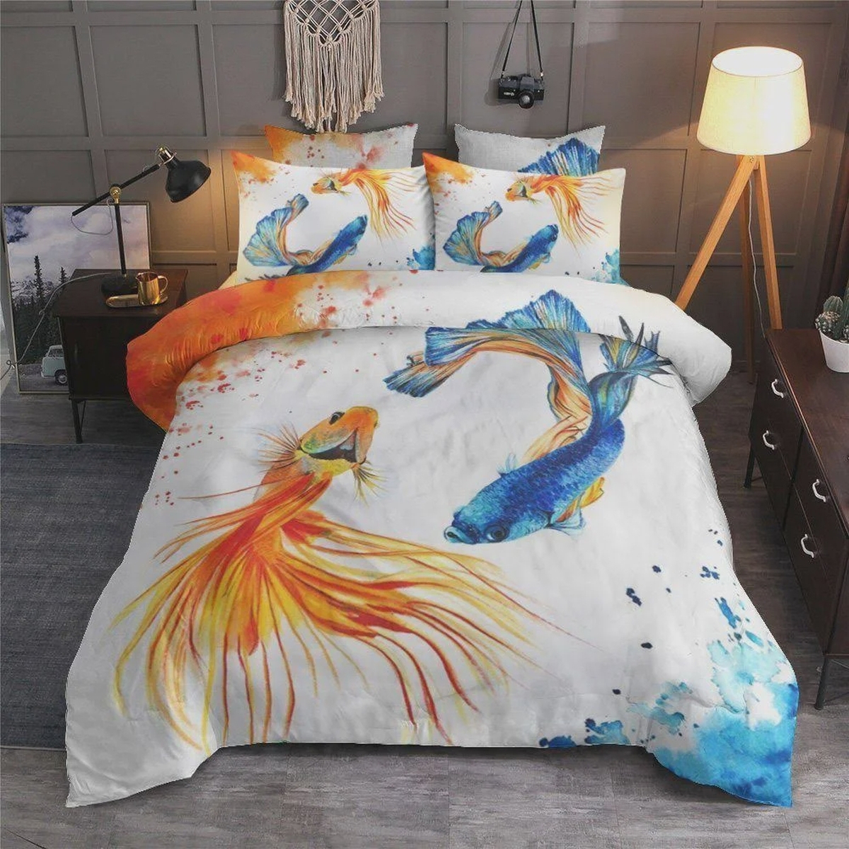 Fish Bed Sheets Spread Duvet Cover Bedding Set - Unique Anime Apparel for Fans