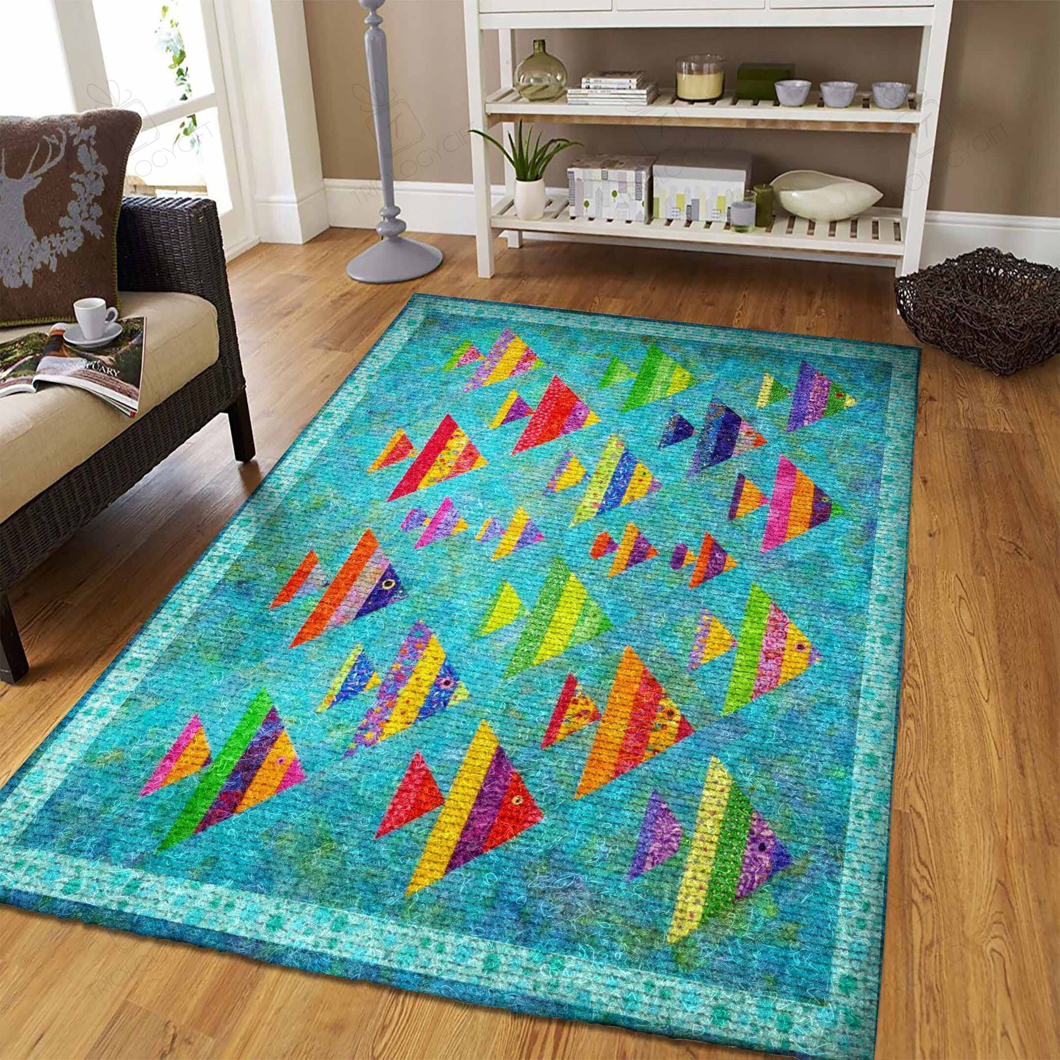 Fish Rectangle Rug Decor Area Rugs For Living Room Bedroom Kitchen Rugs Home Carpet Flooring TTG013568