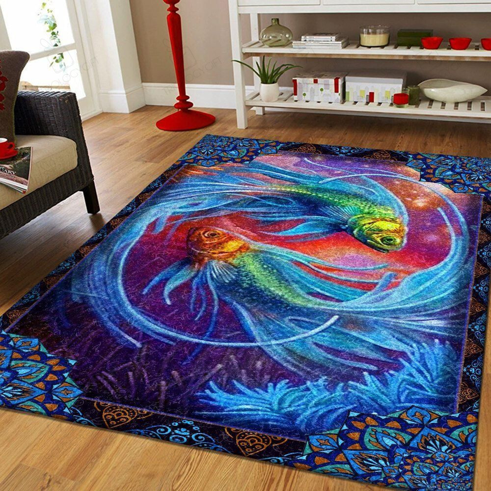 Fish Rectangle Rug Decor Area Rugs For Living Room Bedroom Kitchen Rugs Home Carpet Flooring TTG013570
