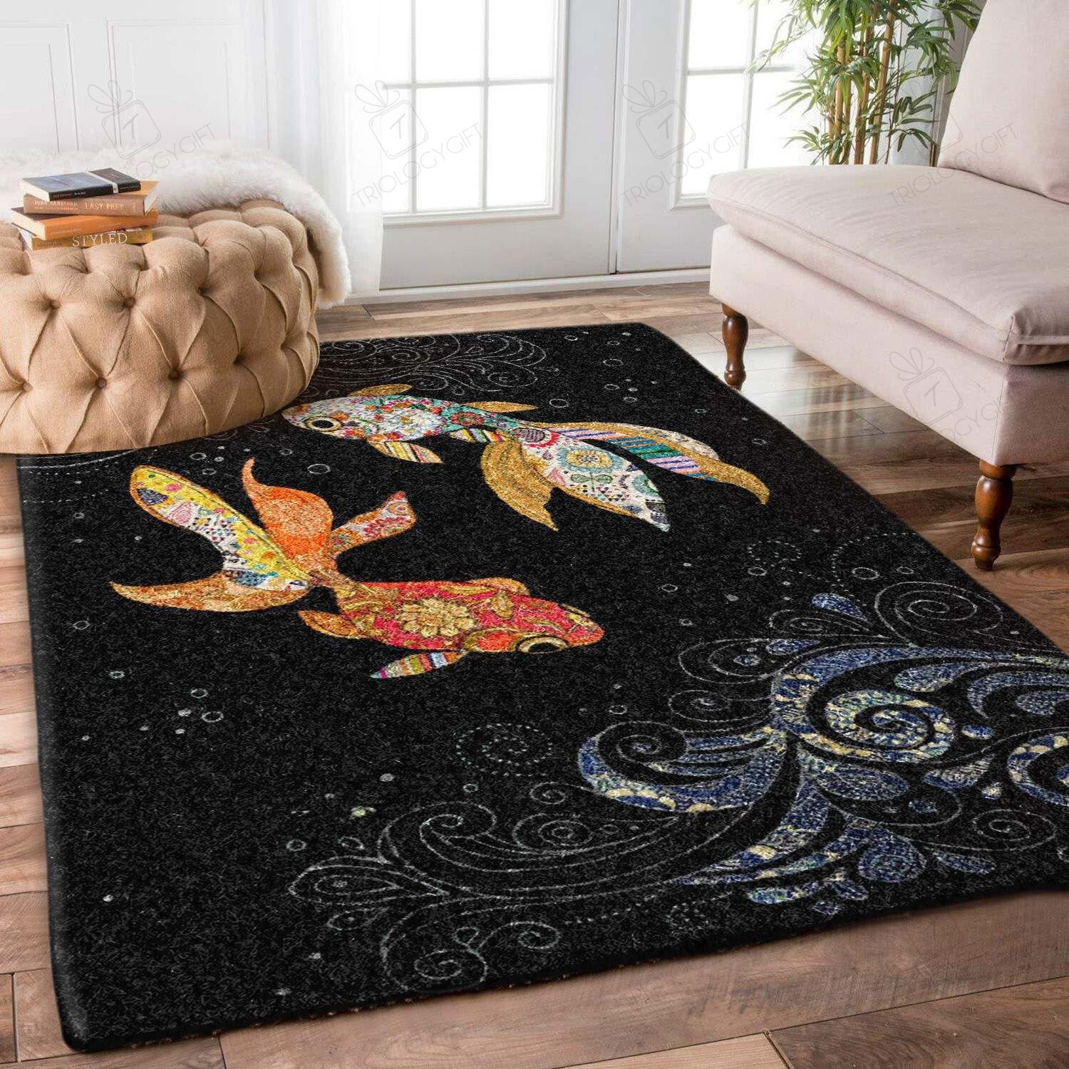 Fish Rectangle Rug Decor Area Rugs For Living Room Bedroom Kitchen Rugs Home Carpet Flooring TTG013580