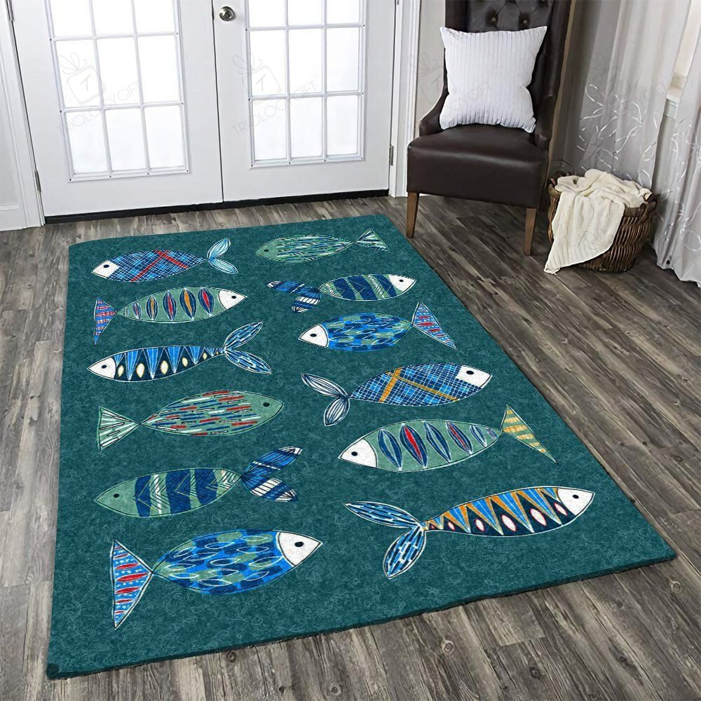 Fish Rectangle Rug Decor Area Rugs For Living Room Bedroom Kitchen Rugs Home Carpet Flooring TTG013582