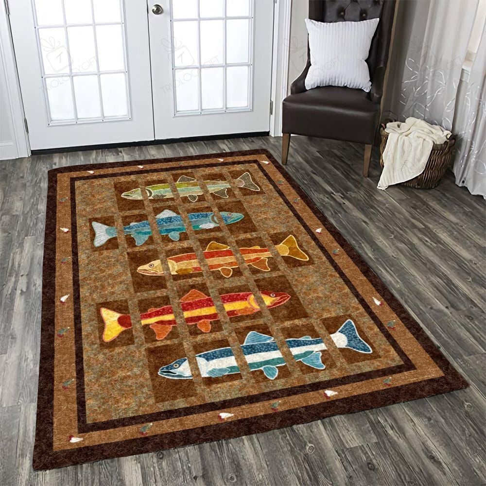 Fish Rectangle Rug Decor Area Rugs For Living Room Bedroom Kitchen Rugs Home Carpet Flooring TTG013592