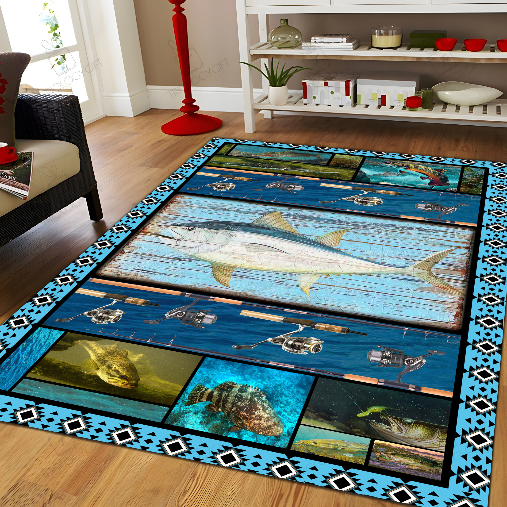 Fishing Rectangle Rug Decor Area Rugs For Living Room Bedroom Kitchen Rugs Home Carpet Flooring TTG013600