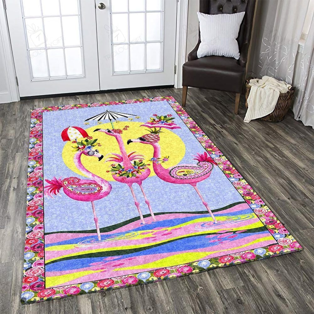 Flamingo Rectangle Rug Decor Area Rugs For Living Room Bedroom Kitchen Rugs Home Carpet Flooring TTG013648