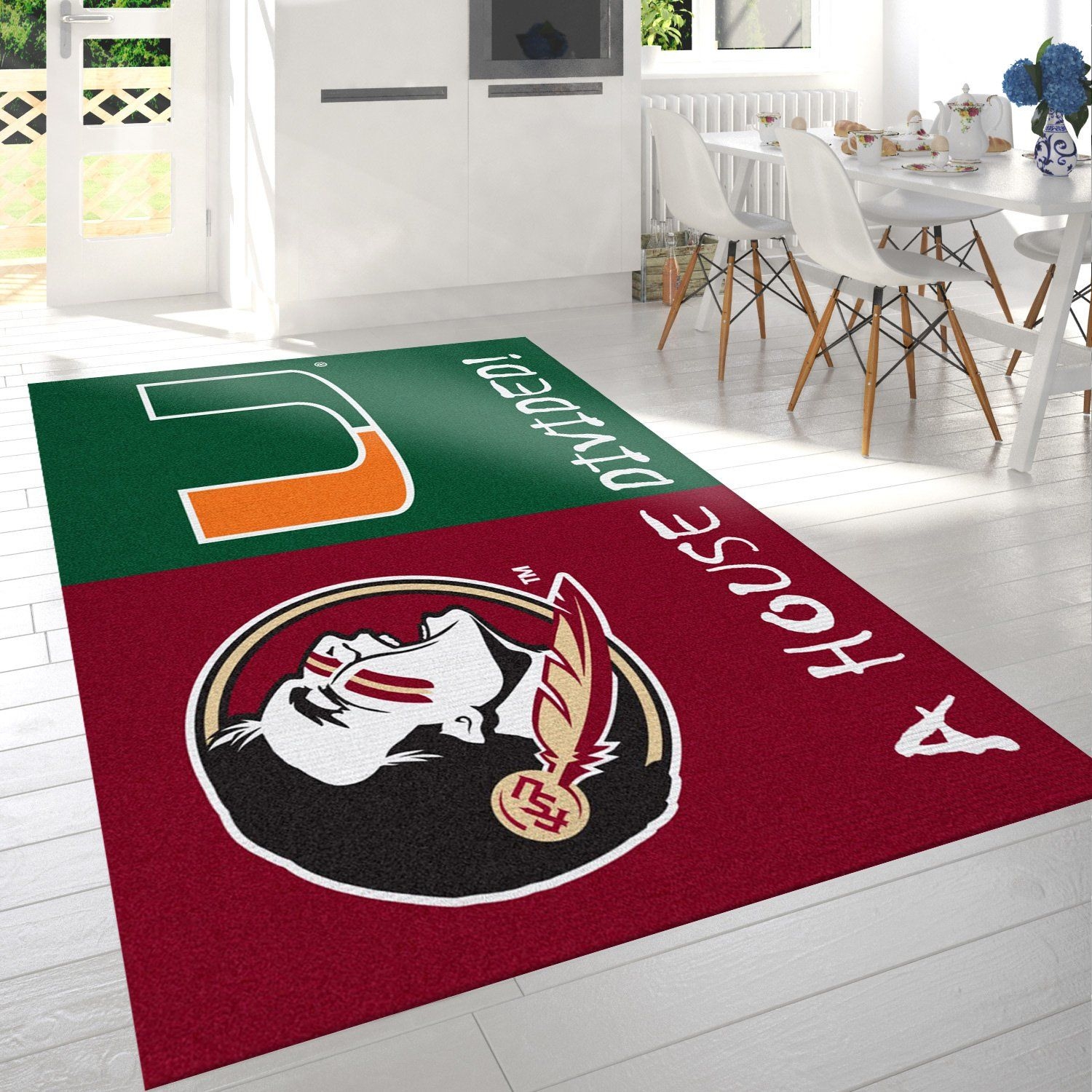 Florida State Vs Miami Ncaa Rug - Unique Anime Apparel for Fans