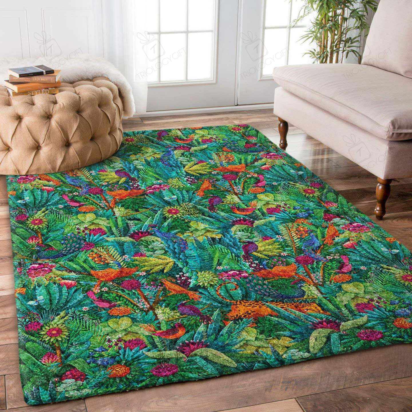 Flower Animals Rectangle Rug Decor Area Rugs For Living Room Bedroom Kitchen Rugs Home Carpet Flooring TTG013701