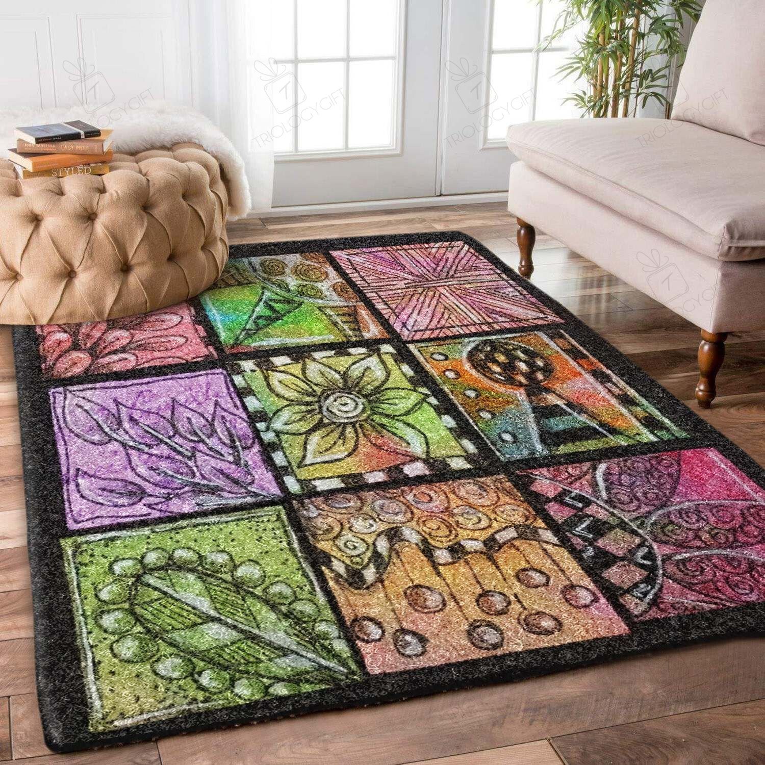 Flower Et53295 Rectangle Rug Decor Area Rugs For Living Room Bedroom Kitchen Rugs Home Carpet Flooring TTG013704
