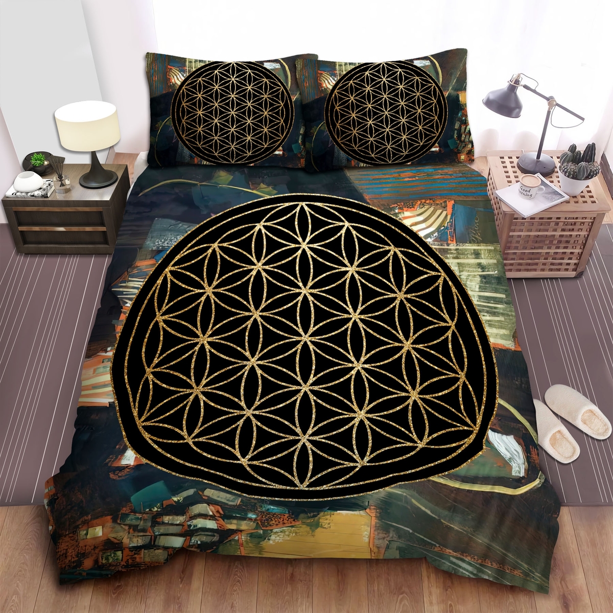 Flower Of Life Bed Sheets Spread Duvet Cover Bedding Set - Unique Anime Apparel for Fans