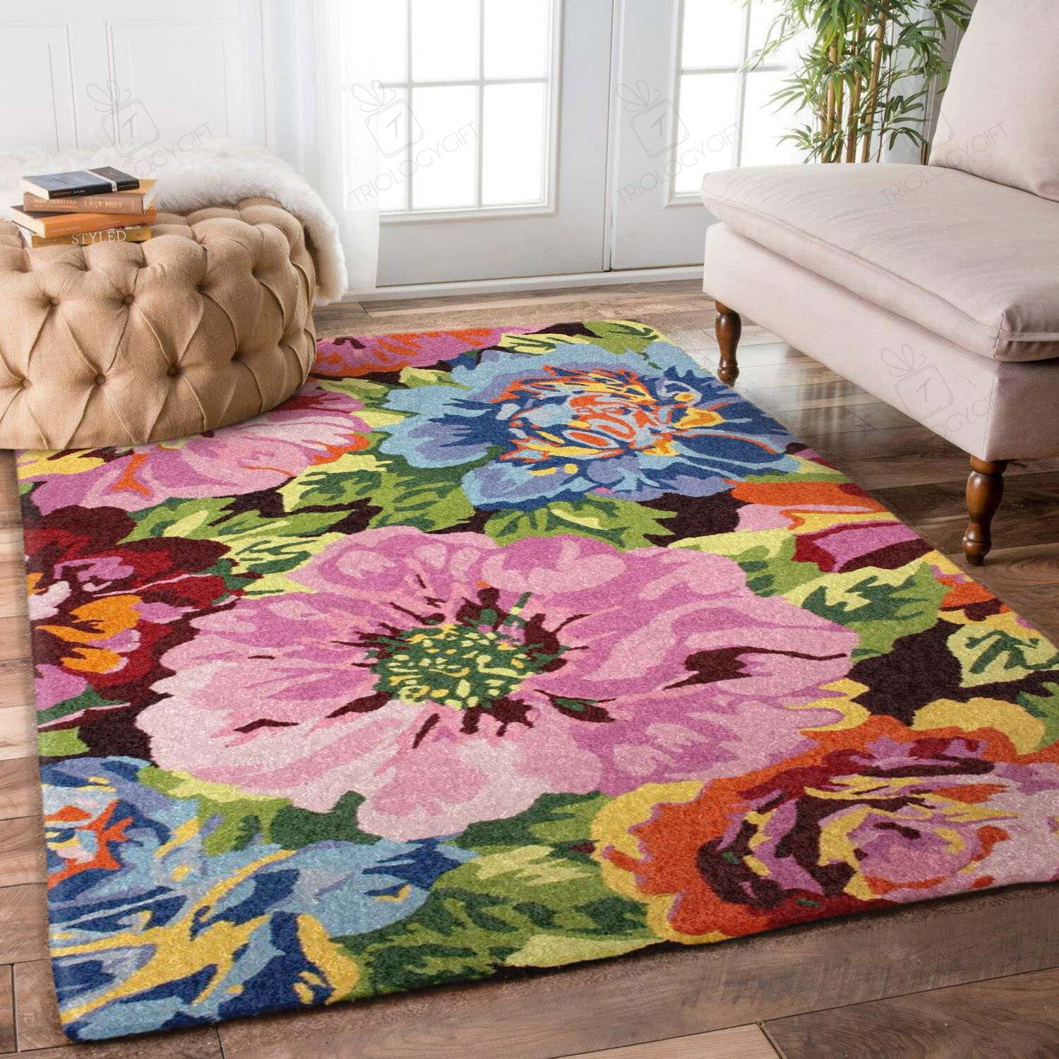 Flower Rectangle Rug Decor Area Rugs For Living Room Bedroom Kitchen Rugs Home Carpet Flooring TTG013723