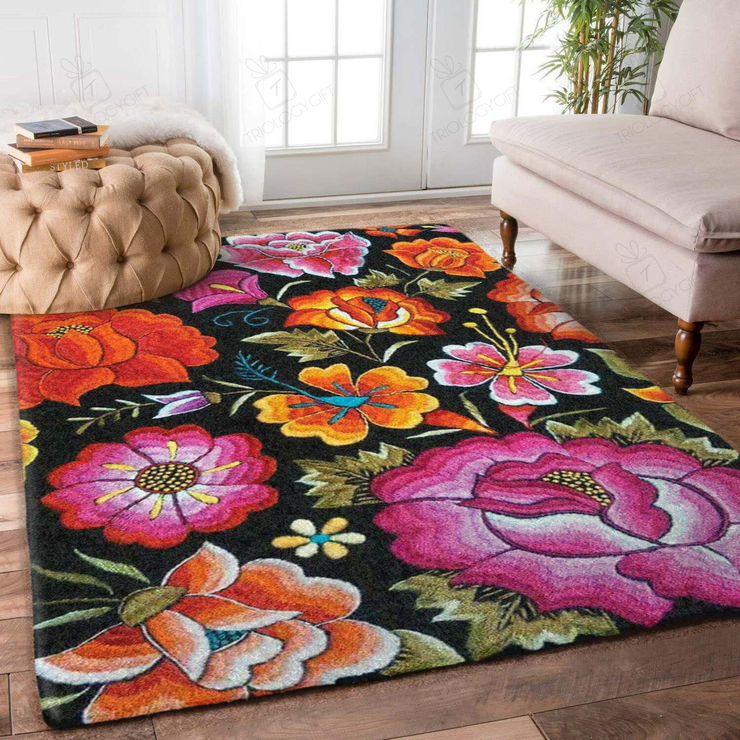 Flower Rectangle Rug Decor Area Rugs For Living Room Bedroom Kitchen Rugs Home Carpet Flooring TTG013733