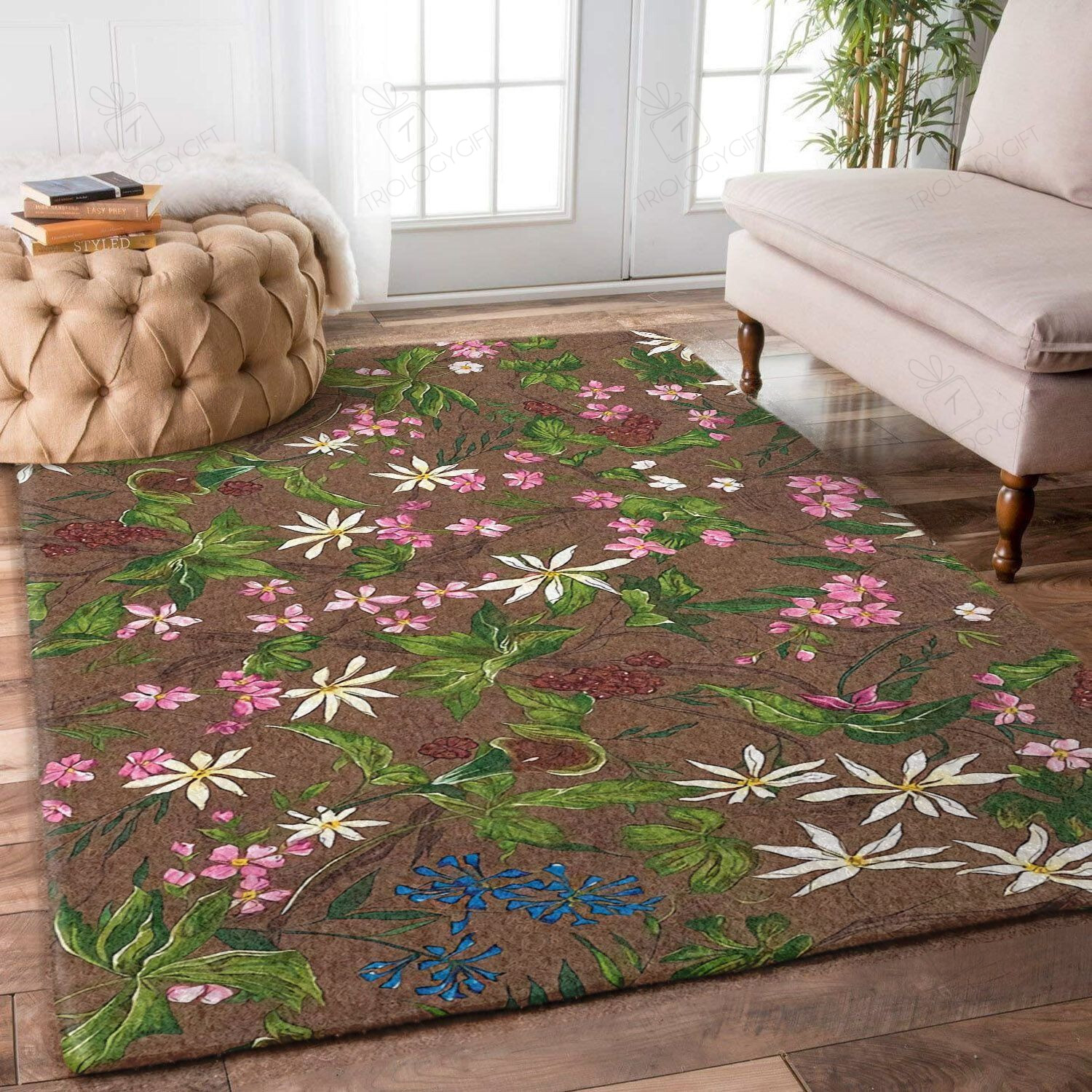 Flower Rectangle Rug Decor Area Rugs For Living Room Bedroom Kitchen Rugs Home Carpet Flooring TTG013746