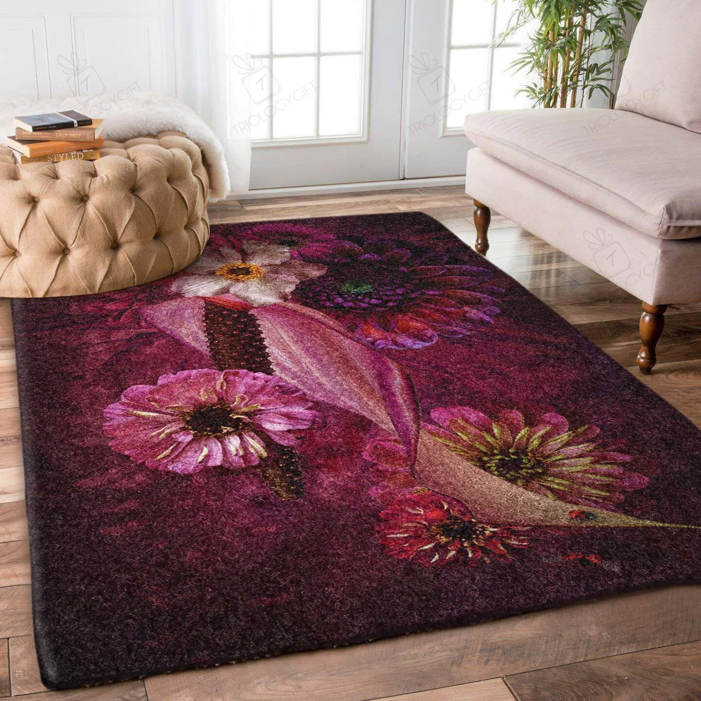 Flower Rectangle Rug Decor Area Rugs For Living Room Bedroom Kitchen Rugs Home Carpet Flooring TTG013748