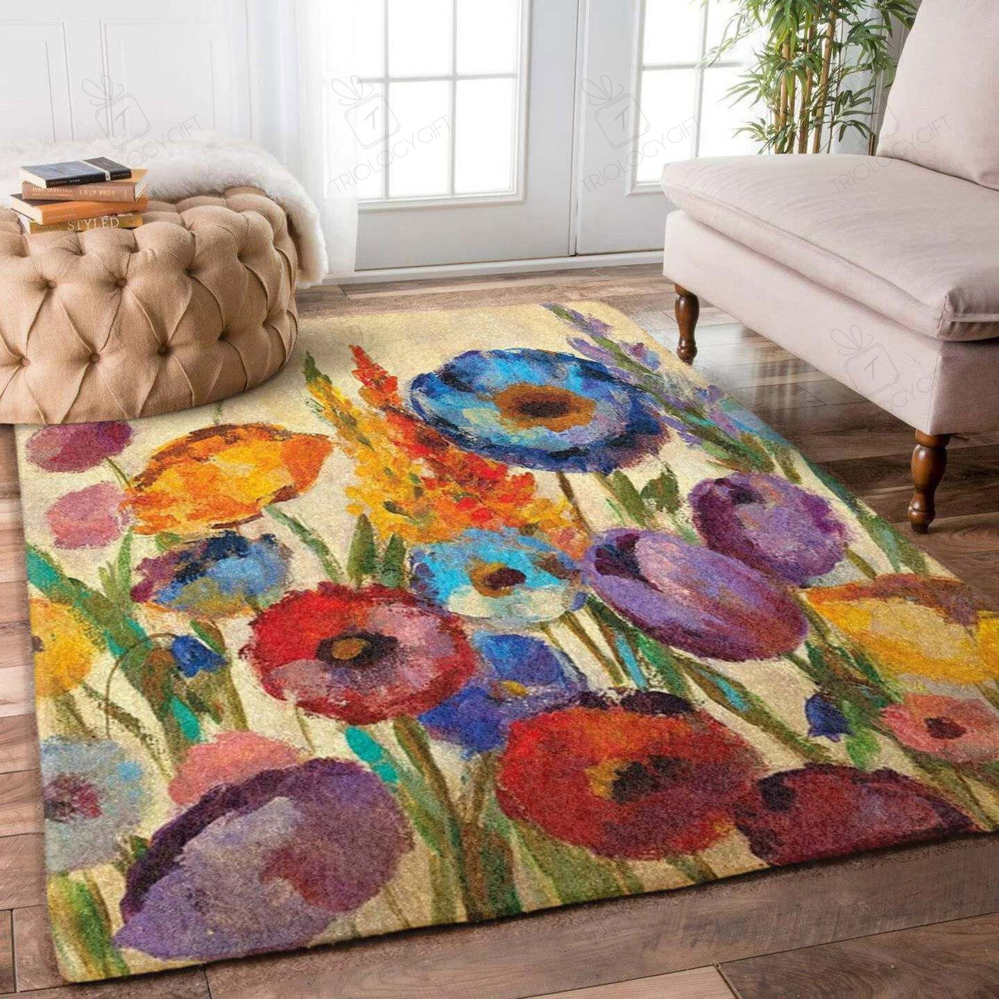 Flower Rectangle Rug Decor Area Rugs For Living Room Bedroom Kitchen Rugs Home Carpet Flooring TTG013751