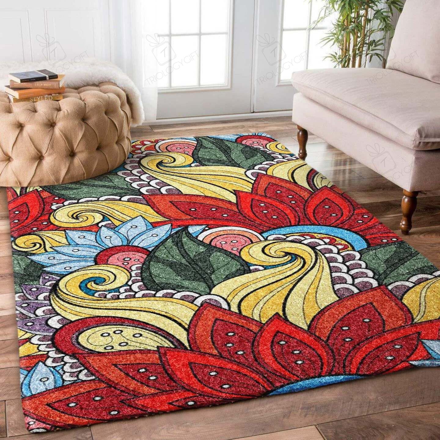 Flower Rectangle Rug Decor Area Rugs For Living Room Bedroom Kitchen Rugs Home Carpet Flooring TTG013756