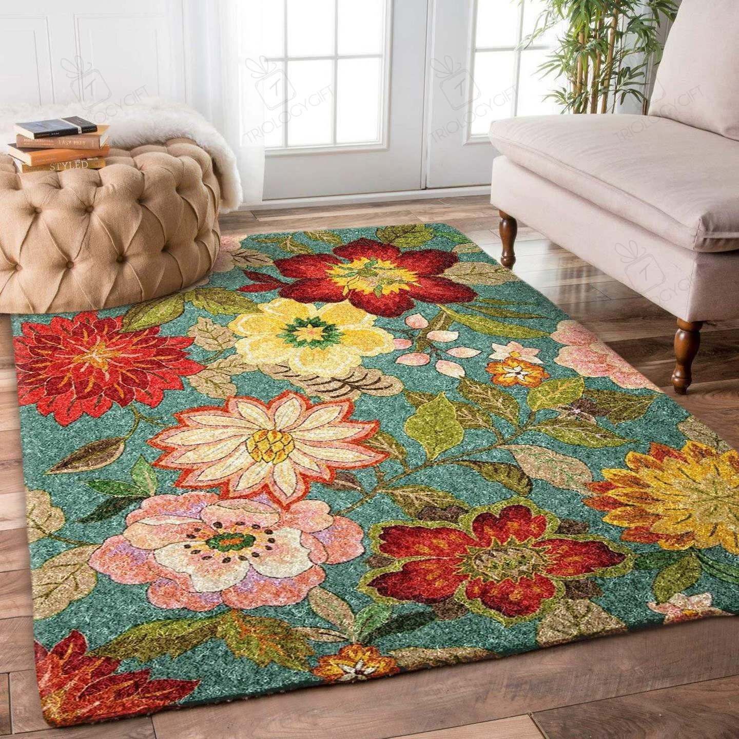 Flower Rectangle Rug Decor Area Rugs For Living Room Bedroom Kitchen Rugs Home Carpet Flooring TTG013760