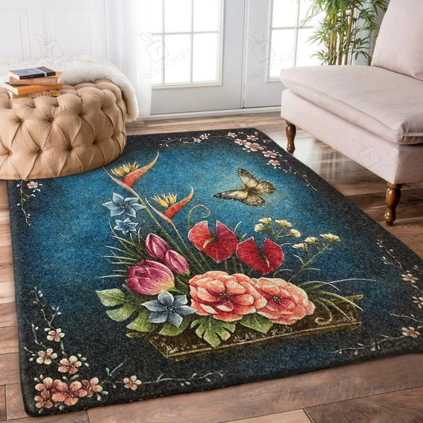 Flower Rectangle Rug Decor Area Rugs For Living Room Bedroom Kitchen Rugs Home Carpet Flooring TTG013767