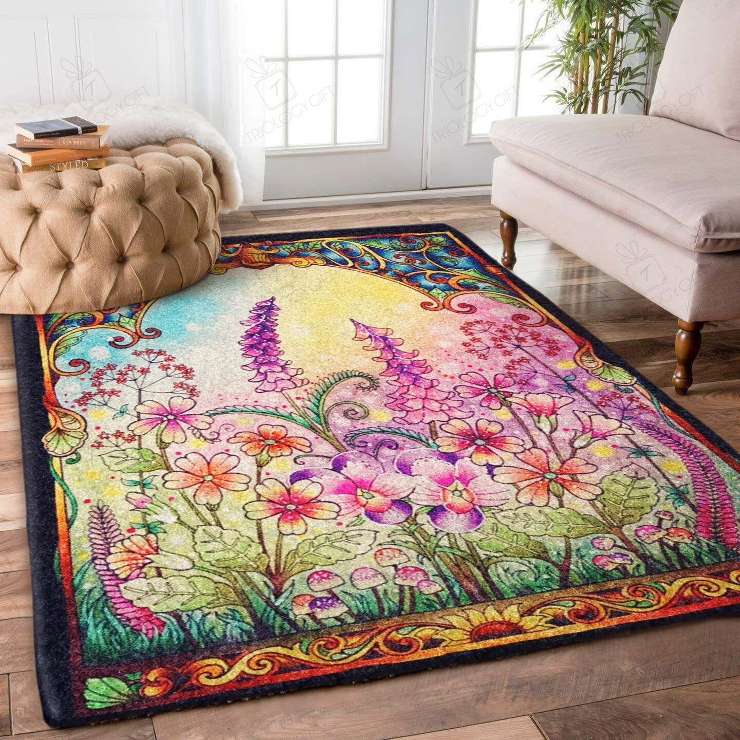 Flower Rectangle Rug Decor Area Rugs For Living Room Bedroom Kitchen Rugs Home Carpet Flooring TTG013768