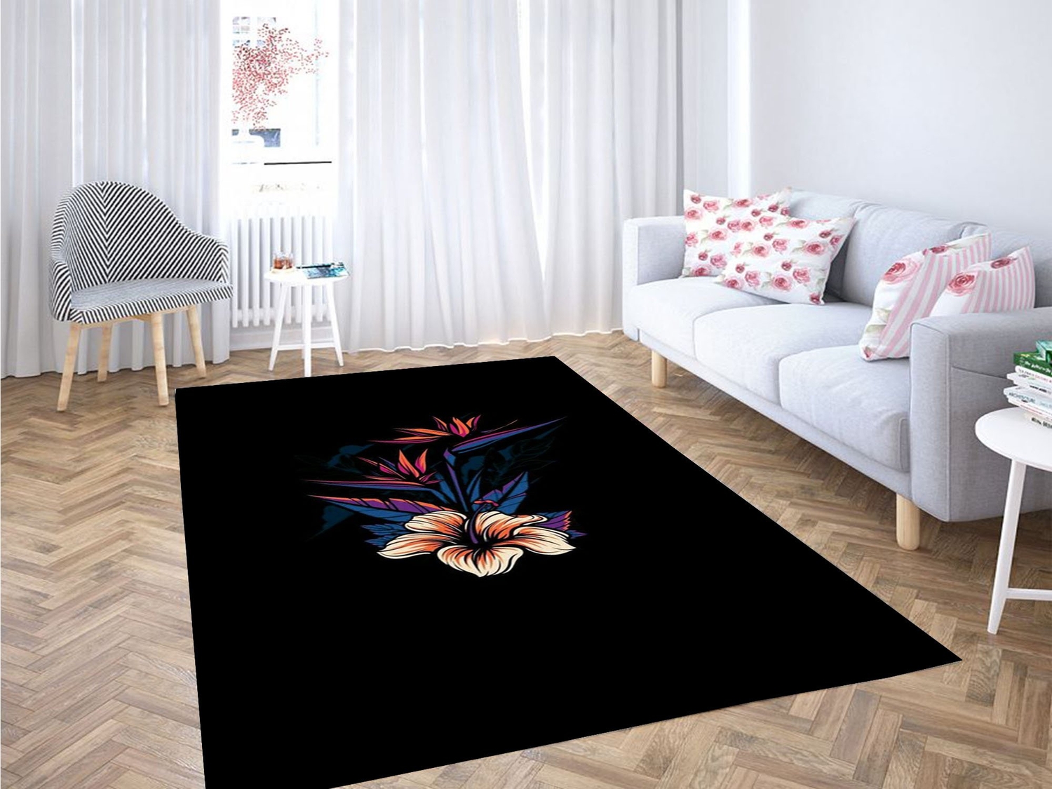 Flowers Backkgrounds Carpet Rug - Unique Anime Apparel for Fans