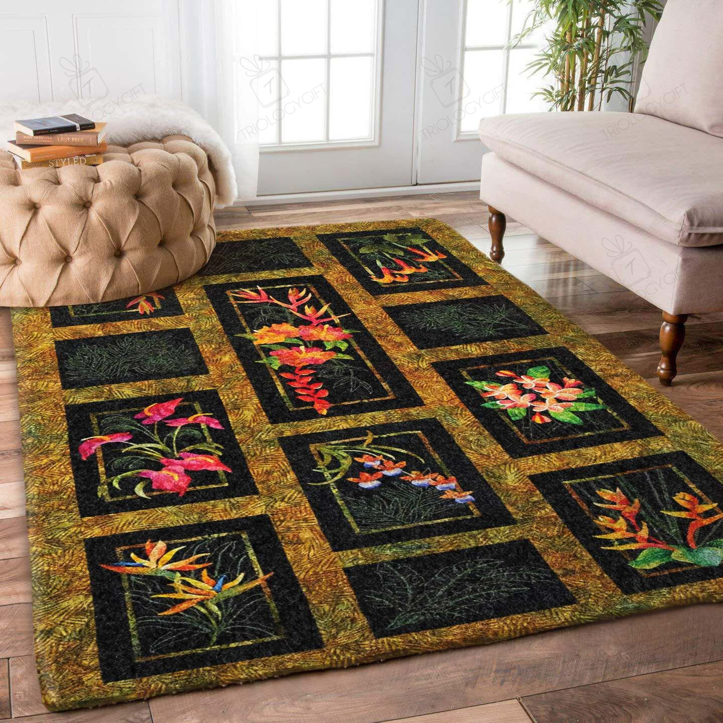 FloweTTG Rectangle Rug Decor Area Rugs For Living Room Bedroom Kitchen Rugs Home Carpet Flooring TTG013775