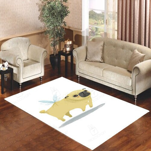 Flying Pug Rectangle Rug Decor Area Rugs For Living Room Bedroom Kitchen Rugs Home Carpet Flooring TTG013779