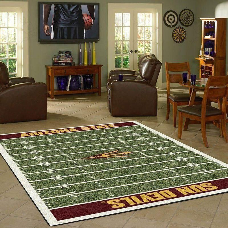 Football Fans Arizona State Sun Devils Home Field Sport Rectangle Area Rugs Carpet For Living Room, Bedroom, Kitchen Rugs, Non-Slip Carpet Rp123158