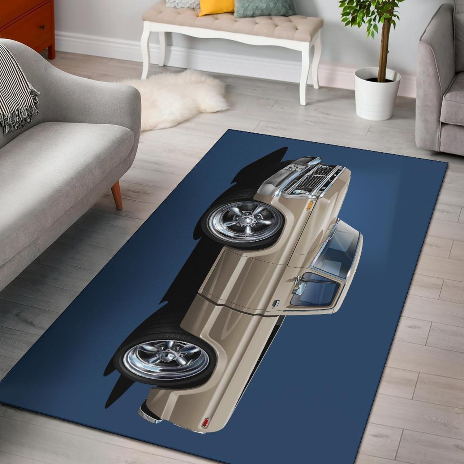 Ford Pickup Truck Car Art Area Rug - Unique Anime Apparel for Fans