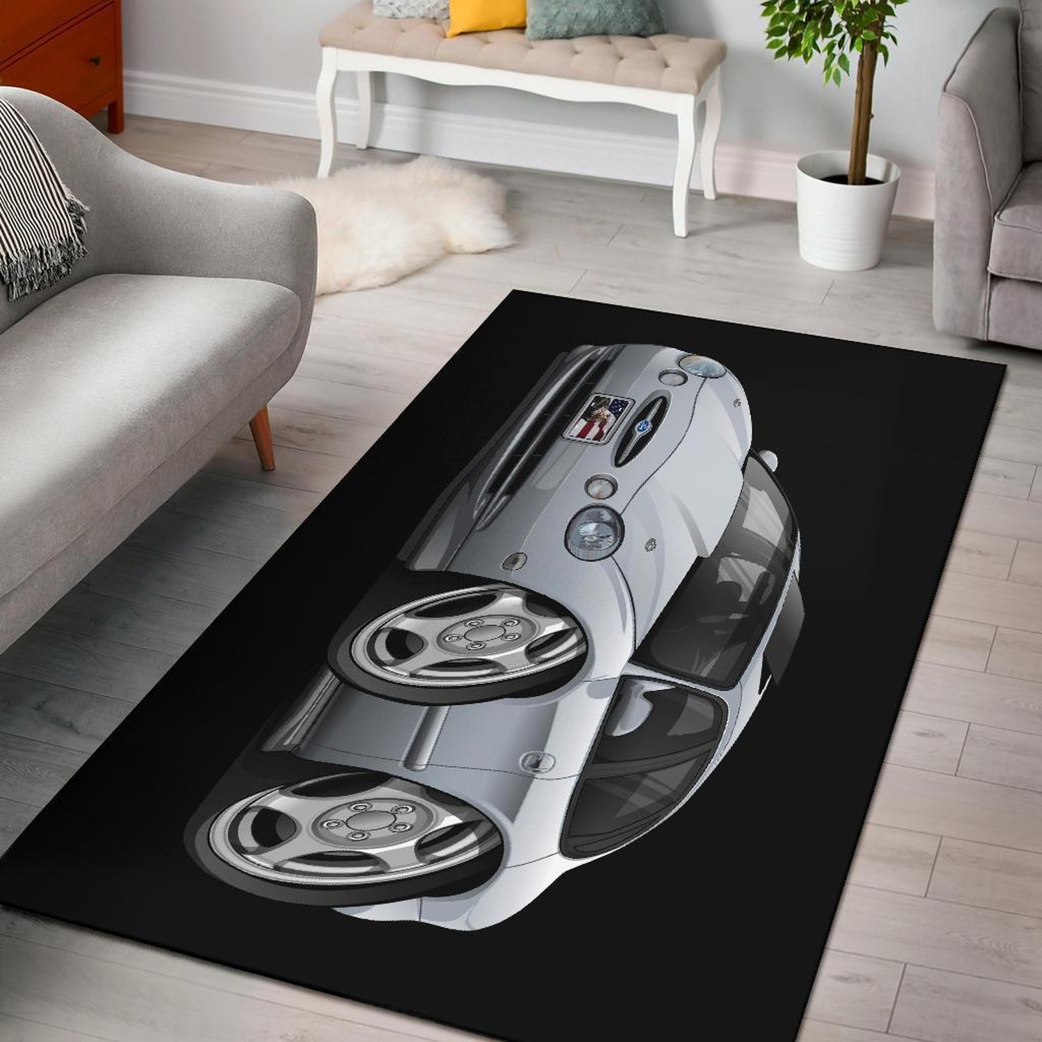 Ford Taurus Sho Muscle Car Art Area Rug - Unique Anime Apparel for Fans
