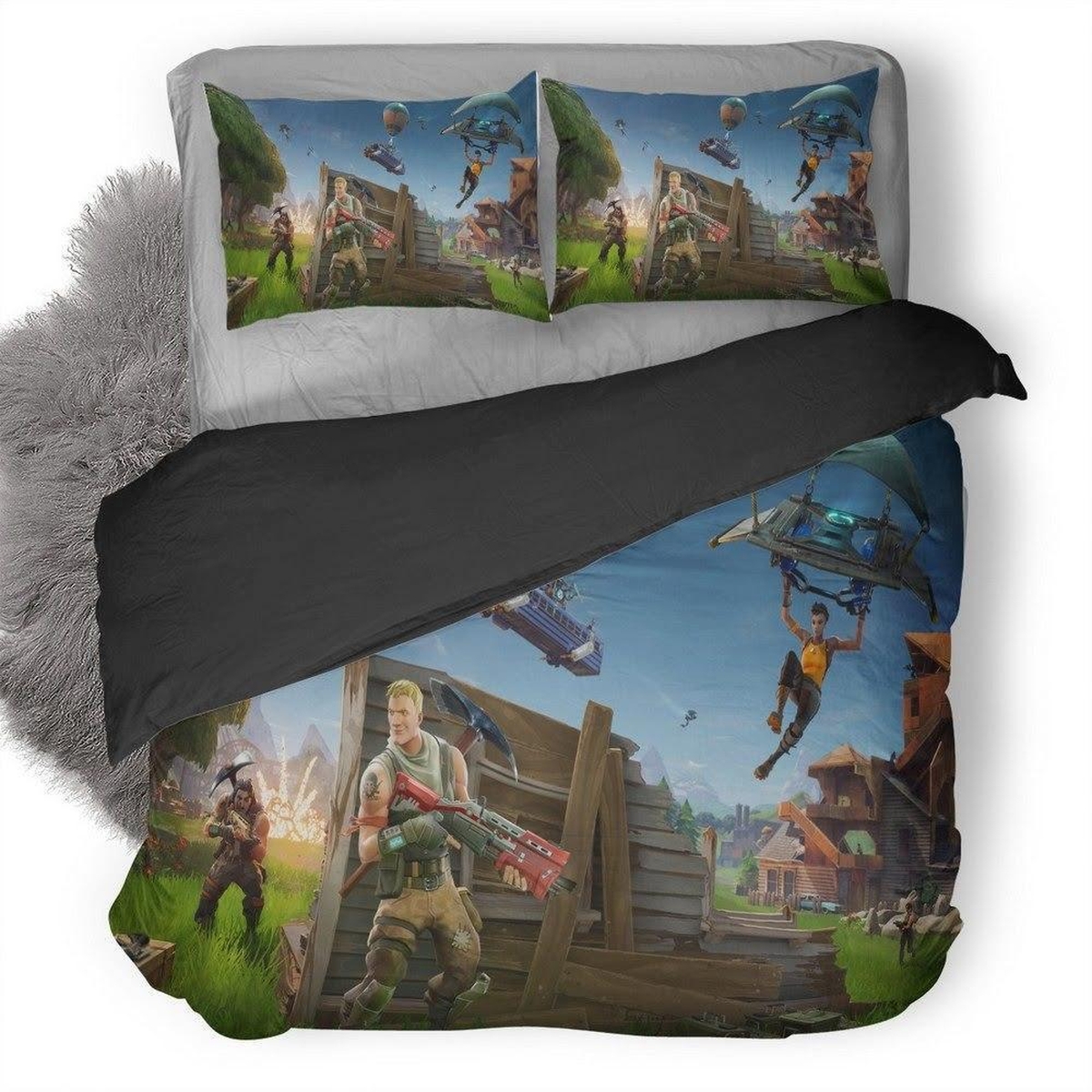 Fortnite Duvet Cover Bedding Set - Unique Anime Apparel for Fans