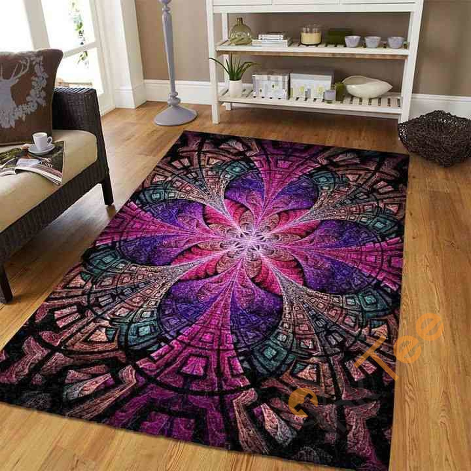 Fractal Art Area Rug - Unique Anime Apparel for Fans