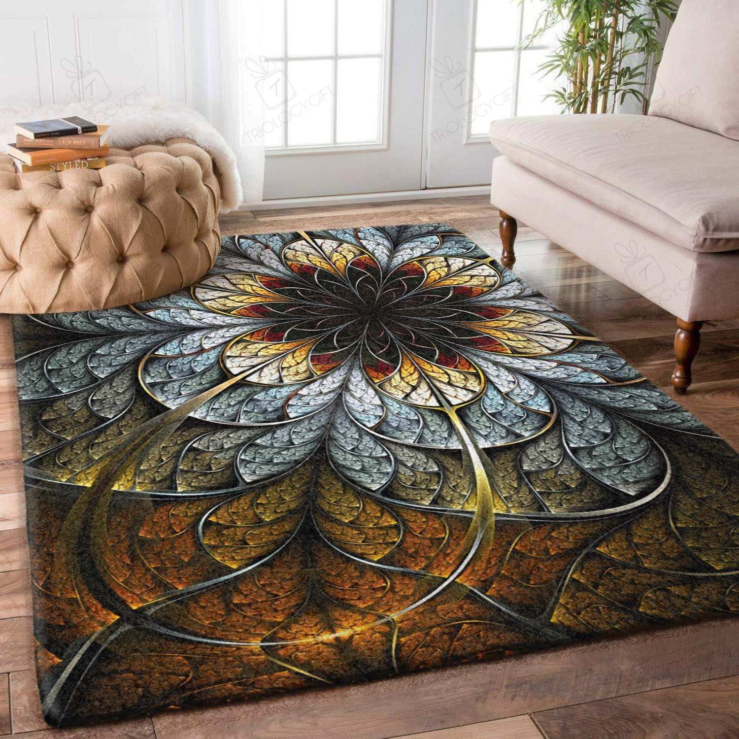 Fractal Rectangle Rug Decor Area Rugs For Living Room Bedroom Kitchen Rugs Home Carpet Flooring TTG013986