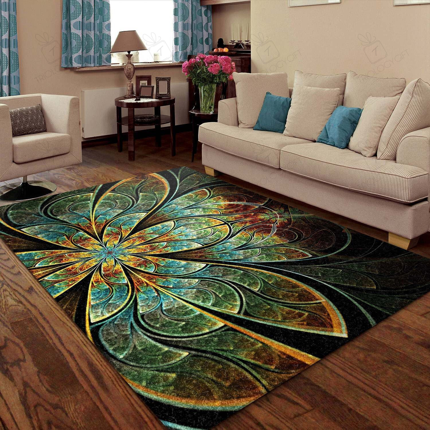 Fractal Rectangle Rug Decor Area Rugs For Living Room Bedroom Kitchen Rugs Home Carpet Flooring TTG013992