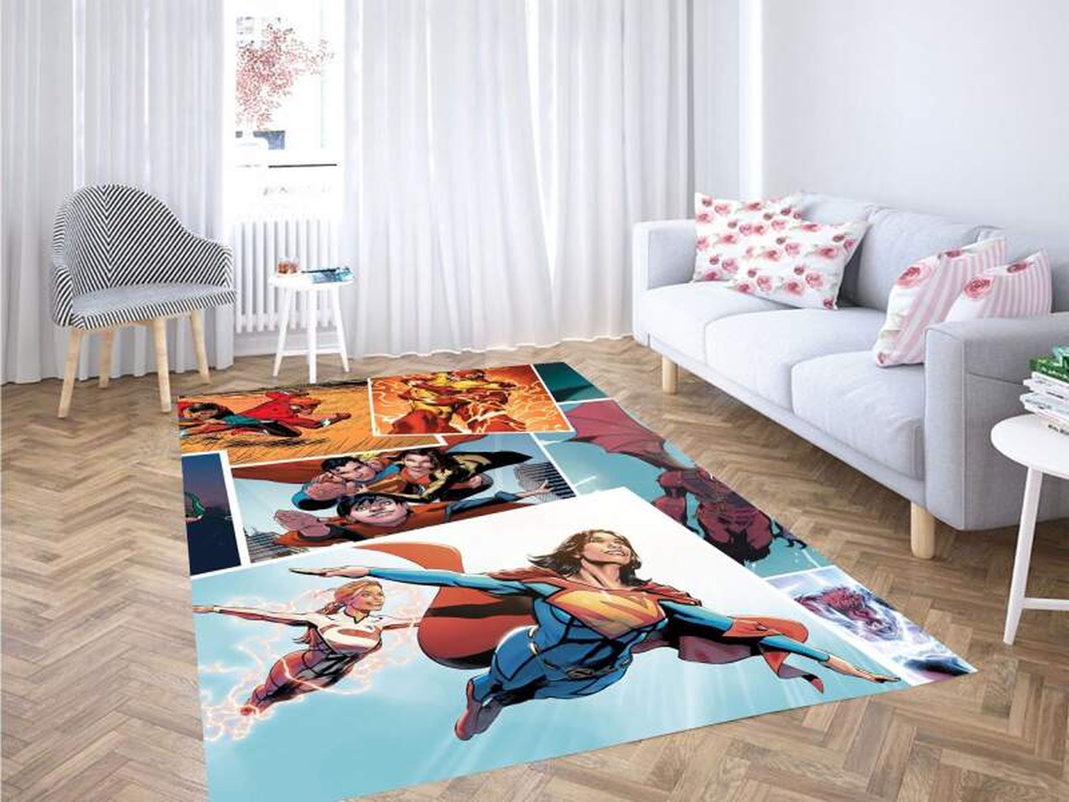 Framing Dc Comics Carpet Rug - Unique Anime Apparel for Fans