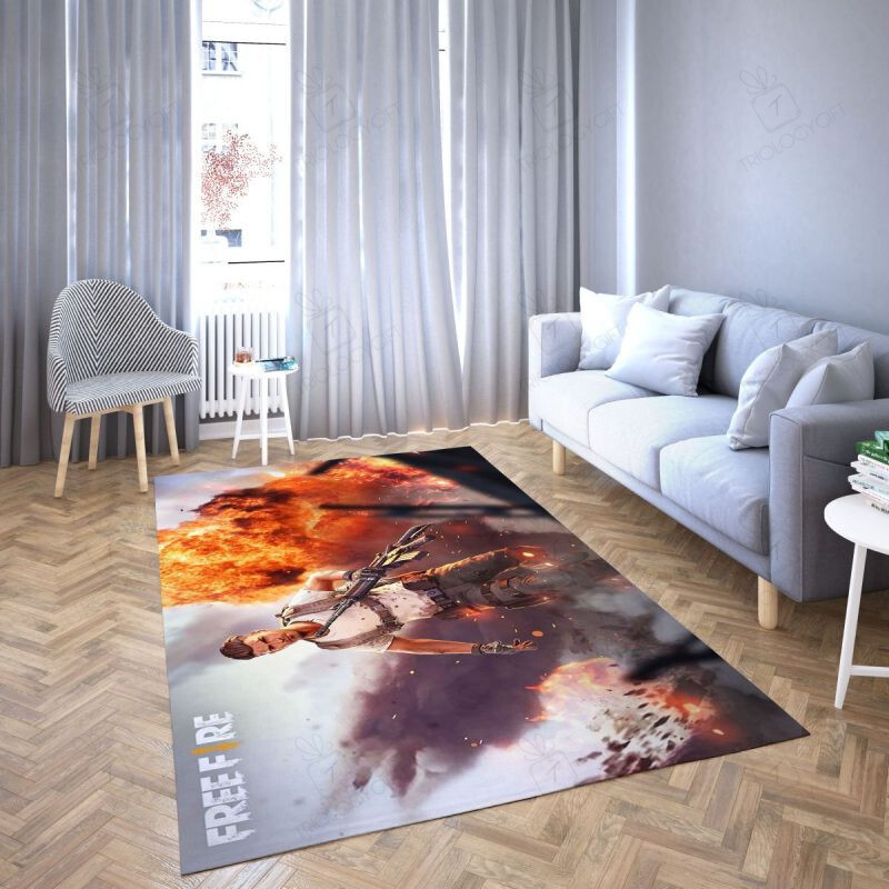 Free Fire Game Favorite 9 Rectangle Rug Decor Area Rugs For Living Room Bedroom Kitchen Rugs Home Carpet Flooring TTG014051