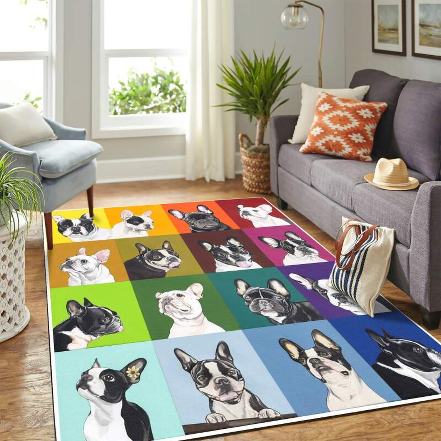 French Bulldog Colours Mk Carpet Area Rug - Unique Anime Apparel for Fans