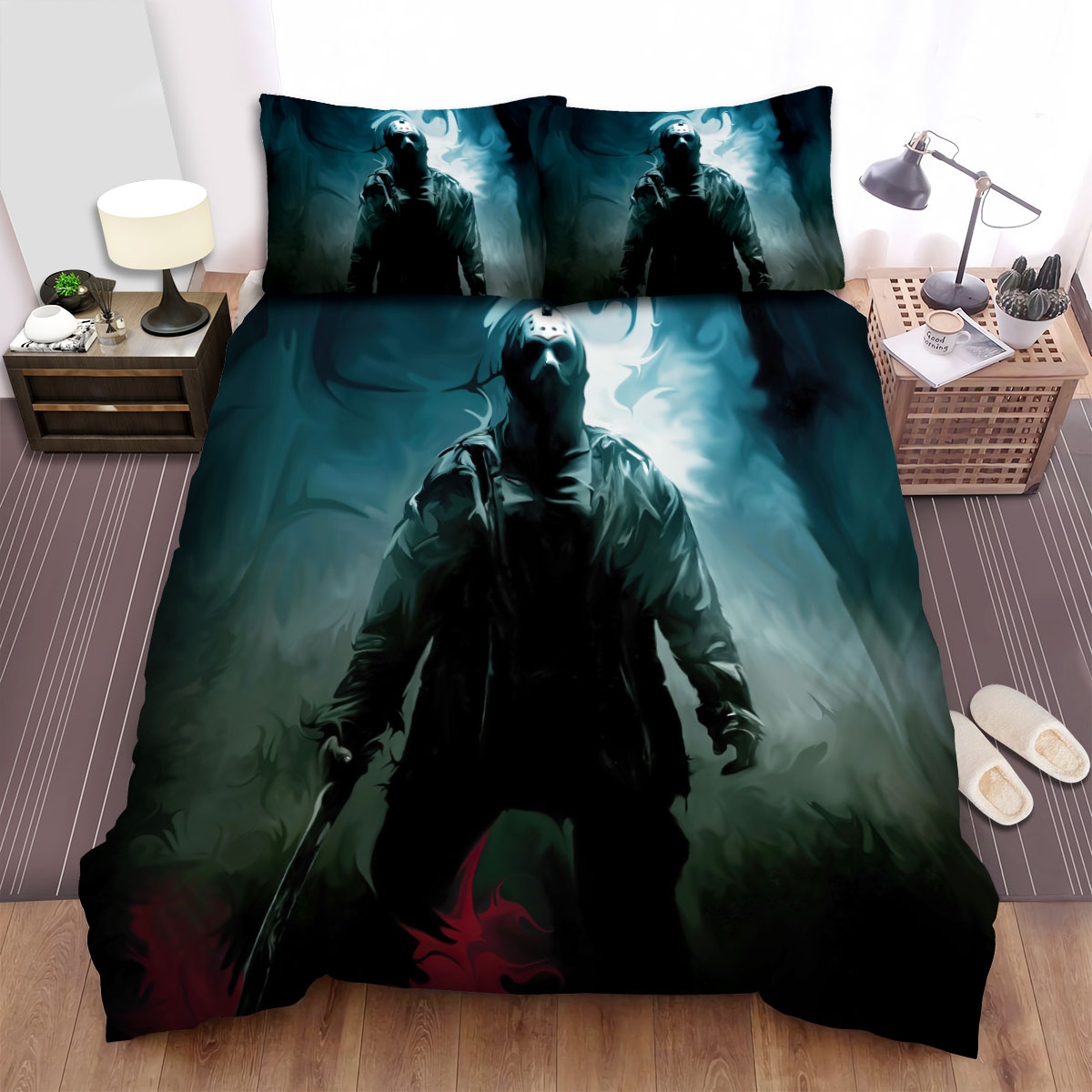 Friday The 13th (2009) Stand Bed Sheets Spread Duvet Cover Bedding Set - Unique Anime Apparel for Fans