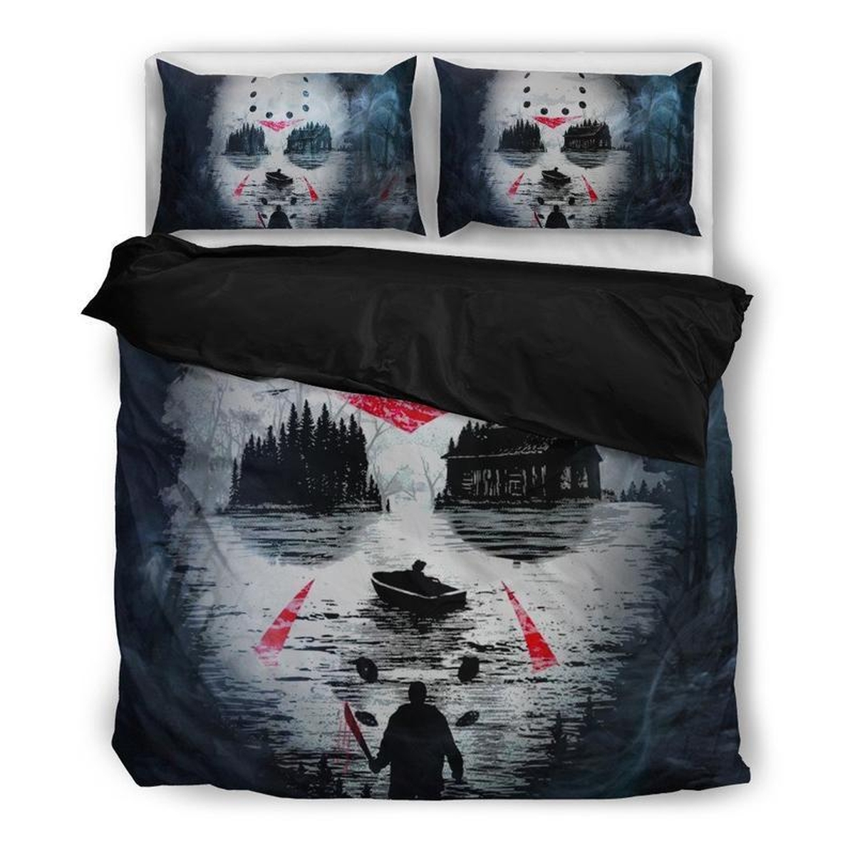 Friday The 13th Movie Bed Sheets Spread Duvet Cover Bedding Set - Unique Anime Apparel for Fans