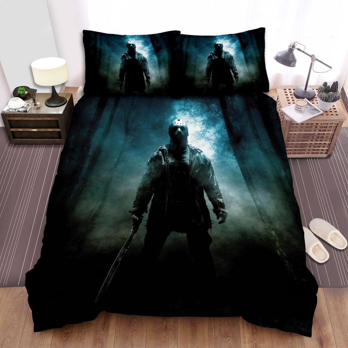 Friday The 13th Welcome To Crystal Lake Movie Poster Ver 2 Bed Sheets Spread Duvet Cover Bedding Set - Unique Anime Apparel for Fans