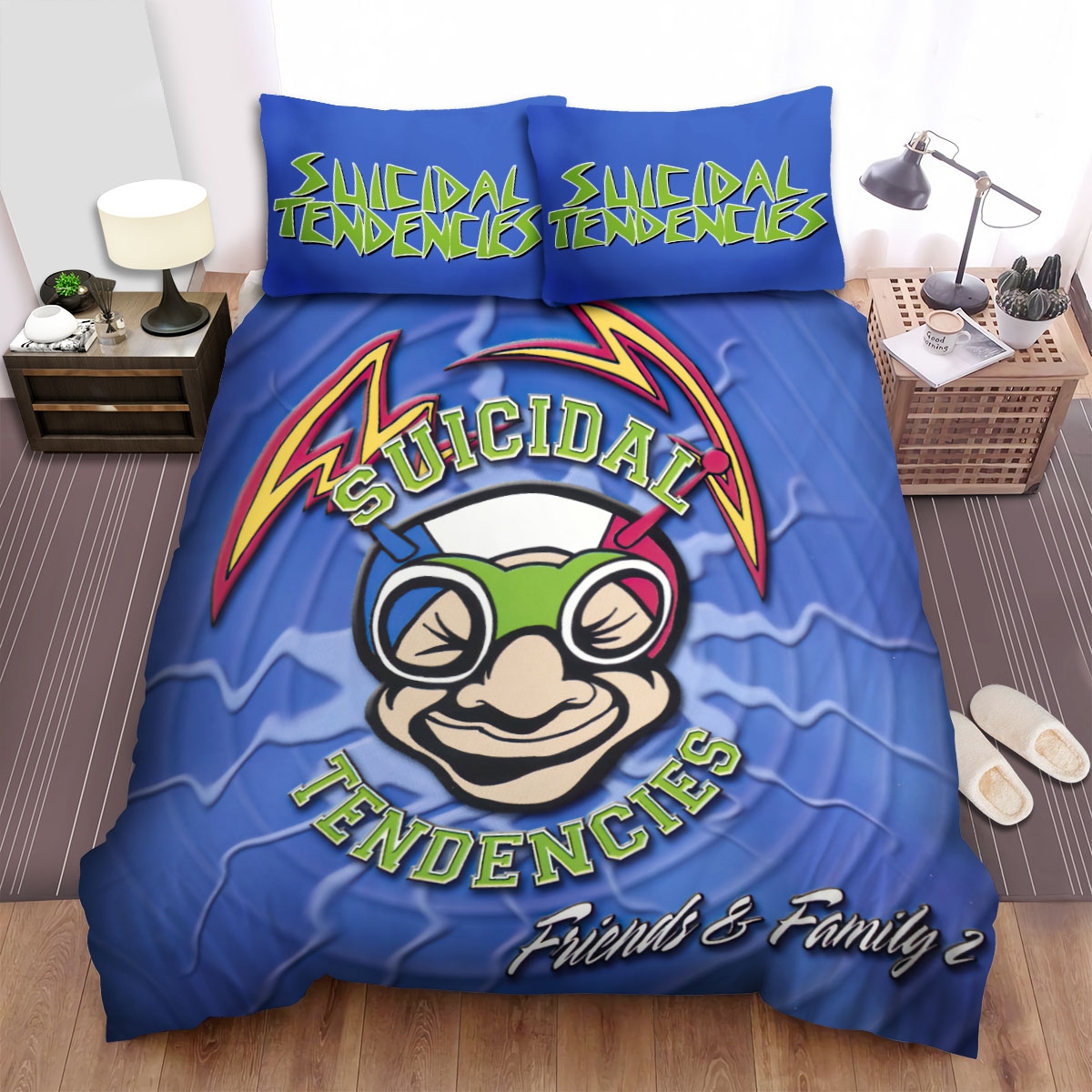 Friends & Family 2 Suicidal Tendencies Bed Sheets Spread Duvet Cover Bedding Set - Unique Anime Apparel for Fans